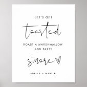 Bruiloft S'more Station Sign Poster (Voorkant)