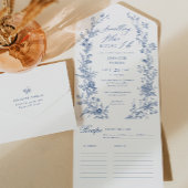 Bruiloft Something Blue Bruidsfeest All In One Uitnodiging