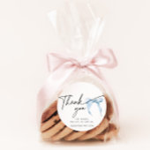 Bruiloft Something Blue Bruiloft Uitnodiging Stof  Ronde Sticker