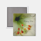 Bruiloft Souvenir Magnet - Bloemen Magneet (Voorkant / Achterkant)