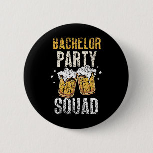 Bruiloft Squad Bruidegom Team Bruid  Ronde Button 5,7 Cm