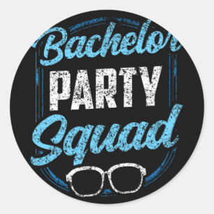 Bruiloft Squad Team Bruid Bruidegom Ronde Sticker