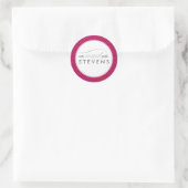 BRUILOFT STICKER SEAL moderne spot roze sinaasappe (Tas)