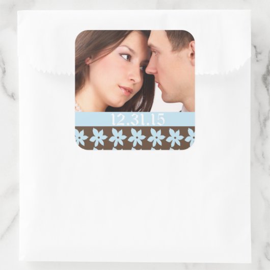 Bruiloft Stickers met uw foto (Tas)