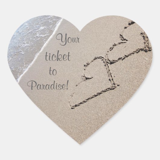 Bruiloft Stickers naar Seal Envelope - Harten in Z (Voorkant)