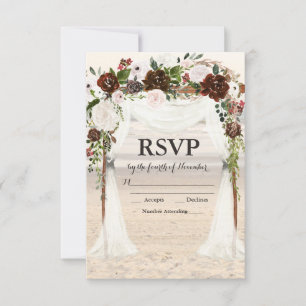 Bruiloft Strandprieel RSVP kaart