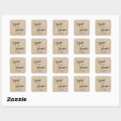 Bruiloft String Lights Rustieke Viering Custom Vierkante Sticker (Vel)