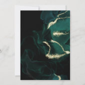 Bruiloft | Stunning Emerald Alcohol Ink Invitation Kaart (Achterkant)