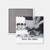 Bruiloft taart snijden magneet (Voorkant / Achterkant)