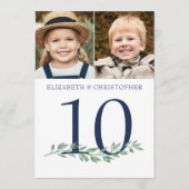 Bruiloft Tafel Nummer Teken Paar Foto's Kaart (Voorkant)