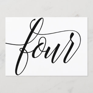 Bruiloft Tafelnummers - Luxe Typografie - Zwart 4