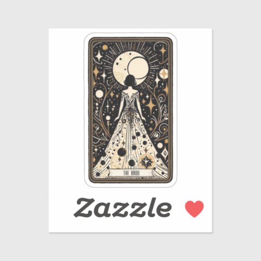 Bruiloft Tarot Bruid Sticker (Vel)