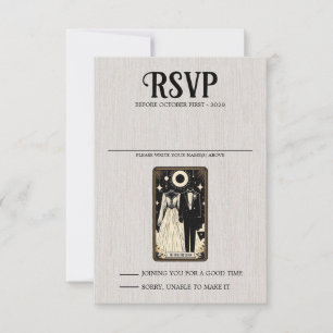 Bruiloft Tarot RSVP Kaartje