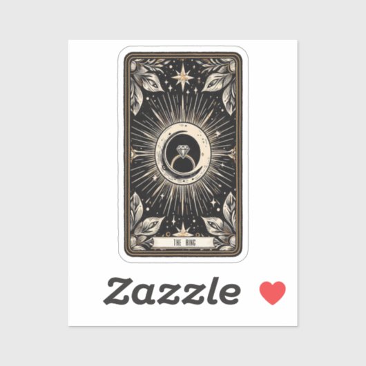 Bruiloft Tarot Verloving Ring Sticker (Vel)