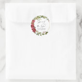 Bruiloft tas Favor Spread the Love Jam Christmas Ronde Sticker (Tas)