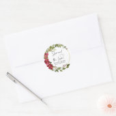 Bruiloft tas Favor Spread the Love Jam Christmas Ronde Sticker (Envelop)
