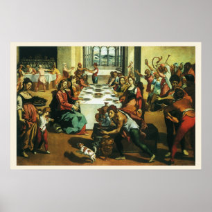 Bruiloft te Kana door Andrea Boscoli, Renaissancek Poster