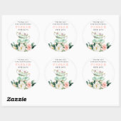 Bruiloft Tea Party Ronde Sticker (Vel)