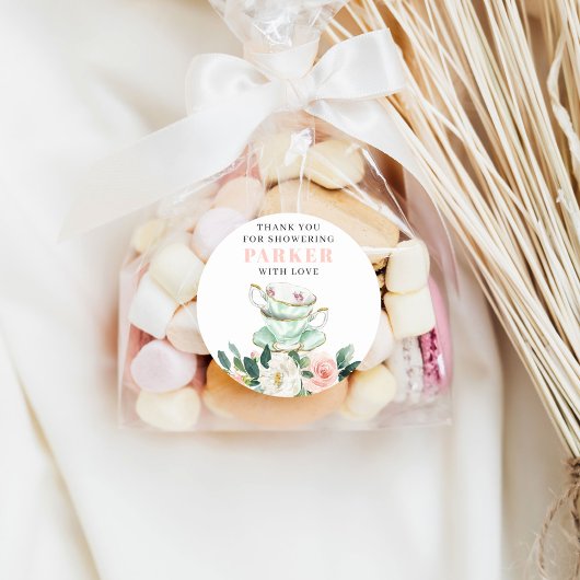 Bruiloft Tea Party Ronde Sticker