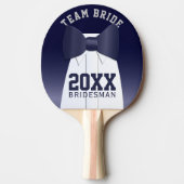 Bruiloft Team Bruid Bruidsman Ping Pong Paddle Tafeltennisbatje (Voorkant)
