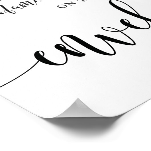 Bruiloft Teken Uw Adres Bord Poster (Hoek)