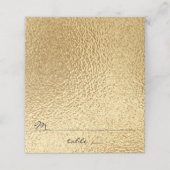 Bruiloft Tent Kaart Plaatskaart Elegant Goud en Zw (Buitenkant ongevouwen)