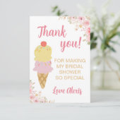 Bruiloft Thank You Kaart (Staand voorkant)