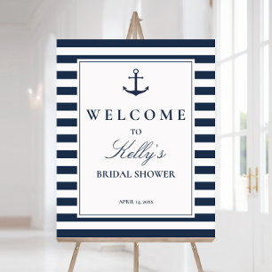 Bruiloft Thema Nautical Strand Welkomstbord Poster