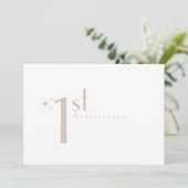 Bruiloft Tijd Capsule Custom Jubileum Kaarten (Staand voorkant)