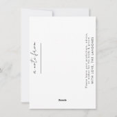 Bruiloft Tijd Capsule Zwart of Blauw Kaart & Envel (Achterkant)