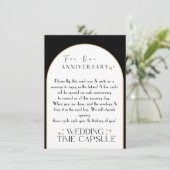 Bruiloft Tijd Capsule Zwart of Blauw Kaart & Envel (Staand voorkant)