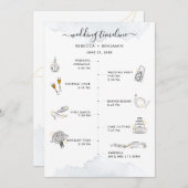 Bruiloft Tijdlijn Moderne Iconen en Route Programma (Voorkant / Achterkant)