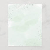 Bruiloft tijdlijn programma florals groen (Achterkant)