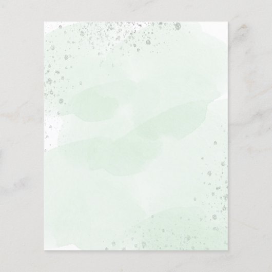 Bruiloft tijdlijn programma florals groen (Achterkant)