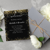 Bruiloft tijdlijn programma zwart goud budget flyer