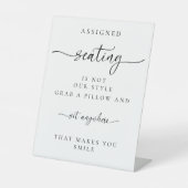 Bruiloft toegewezen zetels zijn niet onze stijl reclamebord met voetstuk (Voorkant)