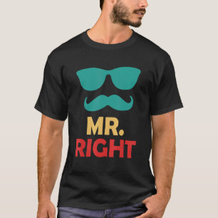 Bruiloft Trouwer Uitdrukking Mijnheer Juist Trouwd T-shirt