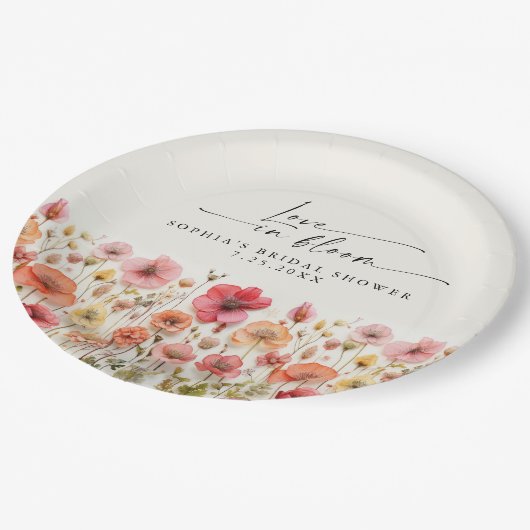 Bruiloft Trouwerij Bruidsshower Papieren Borden Papieren Bordje (Gekanteld)