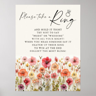 Bruiloft Trouwerij Ring Spel Bord Poster