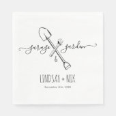 Bruiloft & Tuin Bruids- / Koppelborrel Servet (Voorkant)