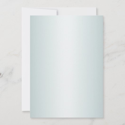 Bruiloft Turquoise witte bloem gouden bladeren Kaart (Achterkant)