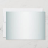 Bruiloft Turquoise witte bloem gouden bladeren Save The Date (Achterkant)