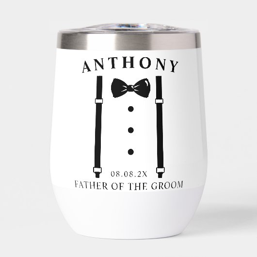 Bruiloft Tuxedo Suspenders Stropdas Vader van de b (Voorkant)