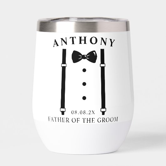 Bruiloft Tuxedo Suspenders Stropdas Vader van de b (Achterkant)