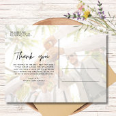 Bruiloft twee foto dank u briefkaart