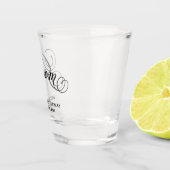 Bruiloft Typografie Kalligrafie bruid gepersonalis Shot Glas (Rechts)