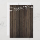 Bruiloft Uitgesteld Updatekaart met Rustieke Hout  Kaart (Achterkant)
