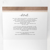 Bruiloft uitnodigen met RSVP, Earth Tones Waterver Drieluik Uitnodiging (Binnenzijde eerst)