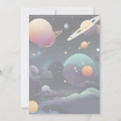 Bruiloft uitnodigen ontwerp van Galactic Dreams Kaart (Achterkant)