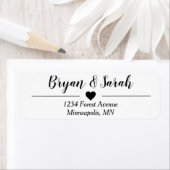 Bruiloft uitnodigen retour adreslabels etiket (Insitu)